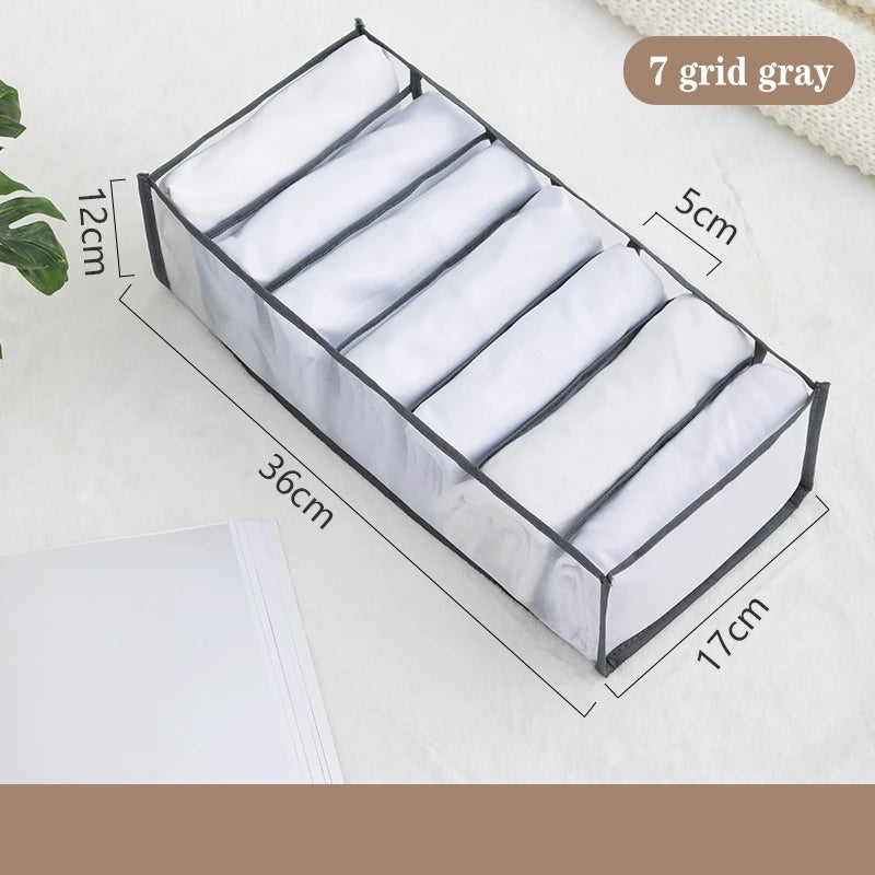 Organizer Storage Boxes for Panties & Socks – Wardrobe Divider for Pants, Underwear, Bras, Jeans & Clothes