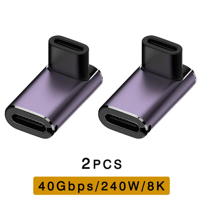 UGOURD USB4 Type C Adapter - 40Gbps Thunderbolt 3/4 Male to Female OTG Extension Converter for Laptop