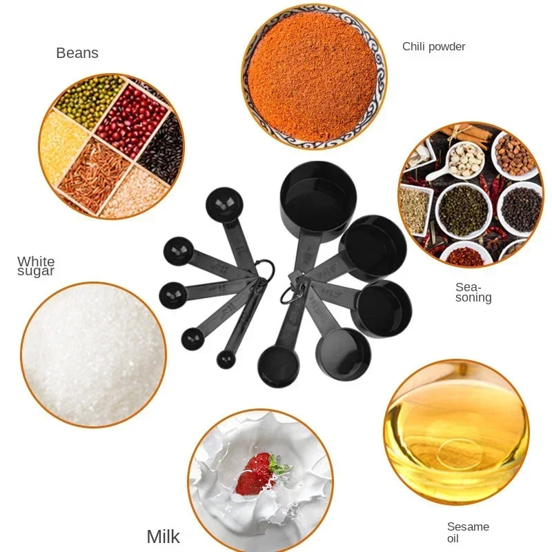 10PCS Measuring Spoons & Cups Set – Multipurpose Kitchen Cooking, Baking Tools for Cake, Flour & Food, Home Accessories