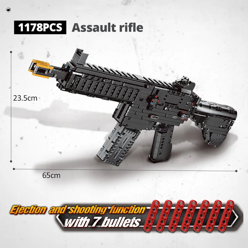 ZKZC WW2 Military Weapon Building Block Set – Shotgun, Sniper & Assault Rifle Toy for Kids Gifts
