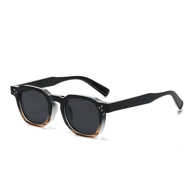JNPCXI Vintage Rivet Oval Sunglasses – Fashion Leopard Frame Luxury Eyewear for Men & Women, Anti Blue Light Glasses
