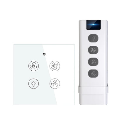 WiFi RF Smart Ceiling Fan Light – 2/3 Way Control, Speed Control, Smart Life/Tuya App, Alexa & Google Home Compatible