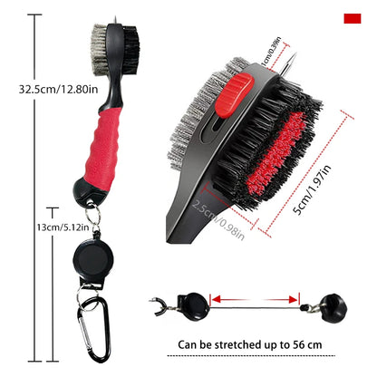 Golf Club Brush – 2-Sided Groove Cleaner Kit for Putter, Wedge & Ball, Golf Accessories