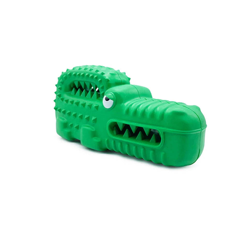 Durable Rubber Dog Chew Bone - Bite-Resistant Teething, Licking & Teeth Cleaning Toy