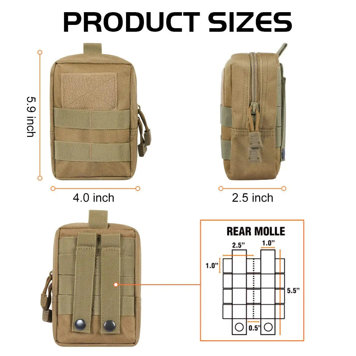 Outdoor Molle Waist Bag – Utility EDC Tool Pouch, Phone Holder for Hiking, Camping & Hunting