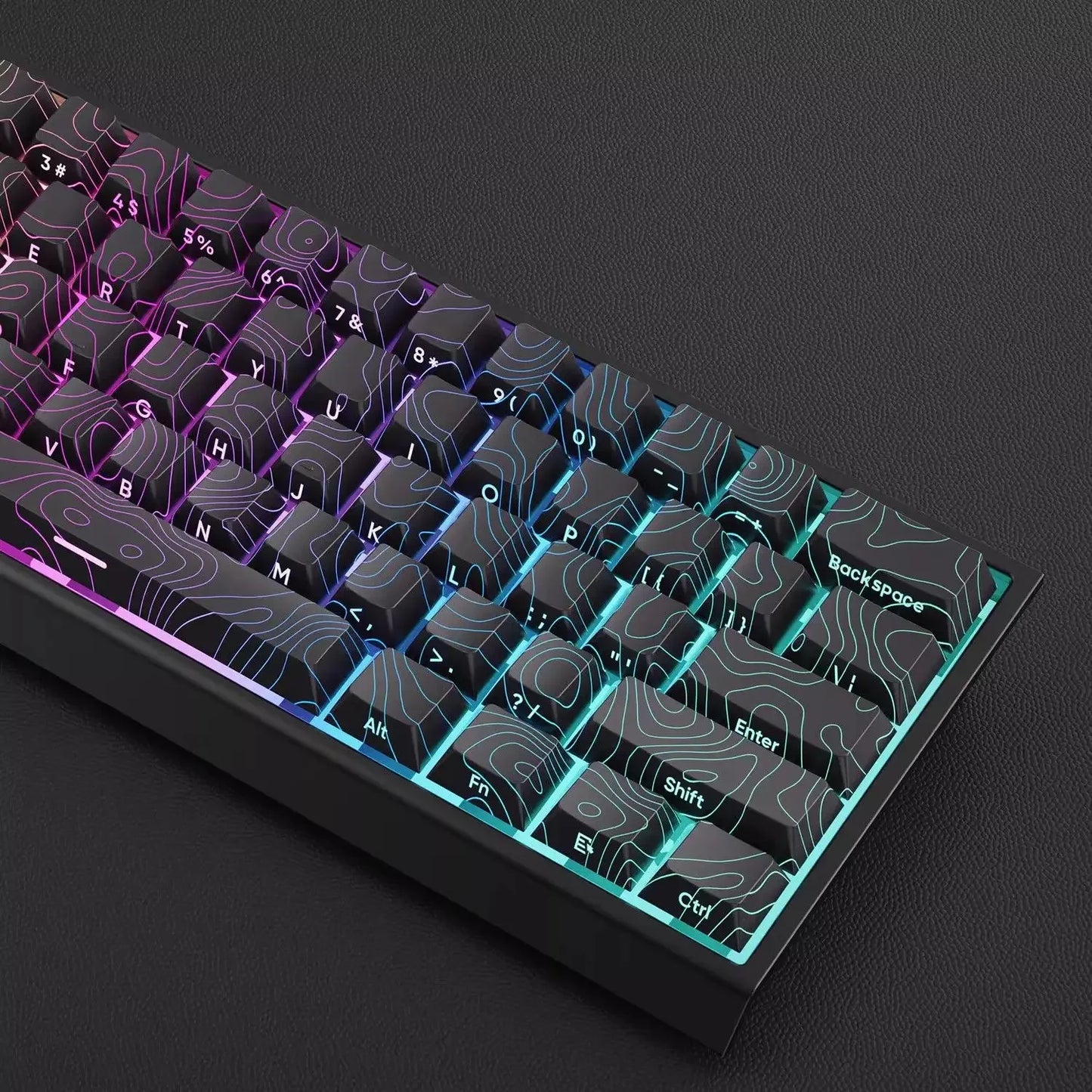 Contour 4.0 Side-Engraved PBT Translucent 97-Key Mechanical Keyboard Keycaps – White Gaming Keycap Set for Magnetic Switch F75 GMK87