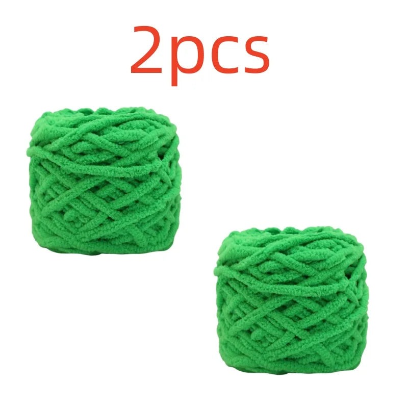 100g Chenille Knitting Yarn – Soft Thick Cotton Ice Strip Wool for DIY Hand Knitting Scarves & Crafts