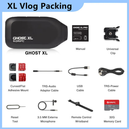 Drift Ghost XL Sport Action Camera - Waterproof 1080P Live Stream Vlog, Motorcycle, Bike & Helmet Cam with WiFi