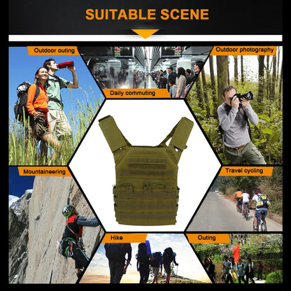Tactical JPC Vest with Quick-Release Buckles - MOLLE Magazine Pouch Carrier for Airsoft, Hunting, and Outdoor Training Gear