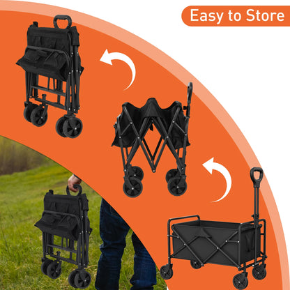 Portable Folding Handcart – Adjustable Height & Angle, Easy Fold, Heavy-Duty Load Carrier for Beach & Camping