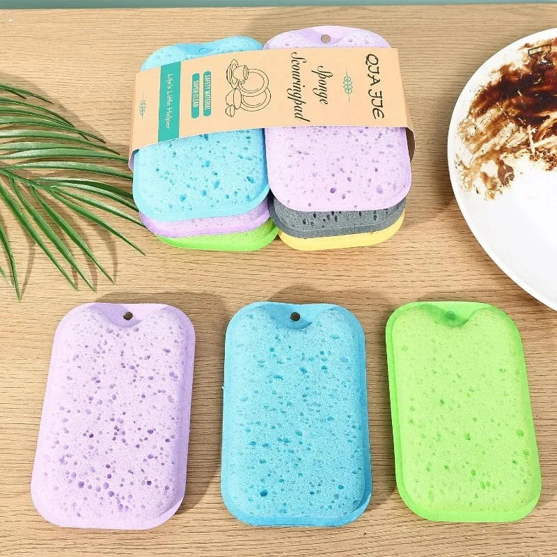 Kitchen Cleaning Sponge - Soft Absorbent Rust Scrubbing Pad for Dishwashing and Household Cleaning