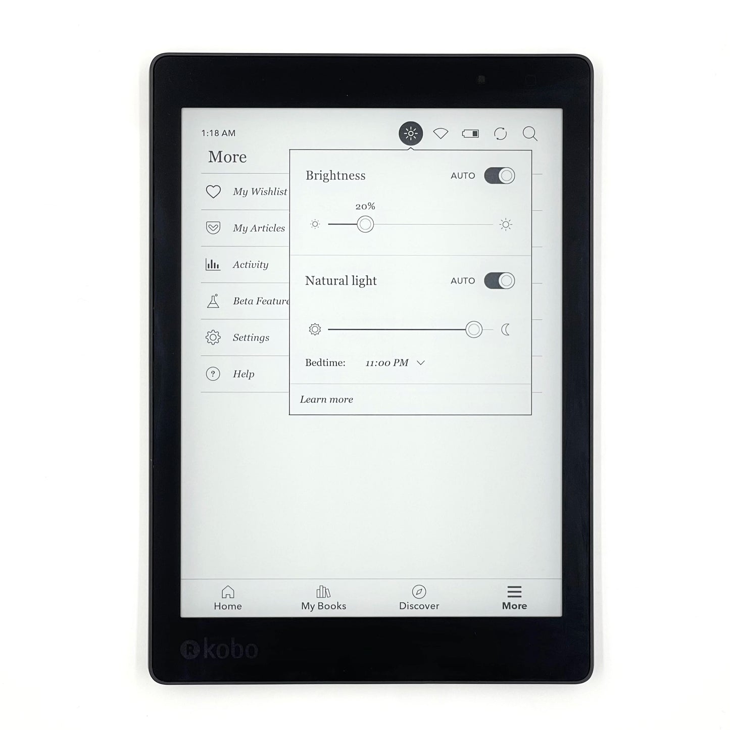 KOBO Aura One 7.8" E-Reader | 300PPI HD Carta E-Ink, IPX8 Waterproof, 8GB WIFI, Two-Color Light