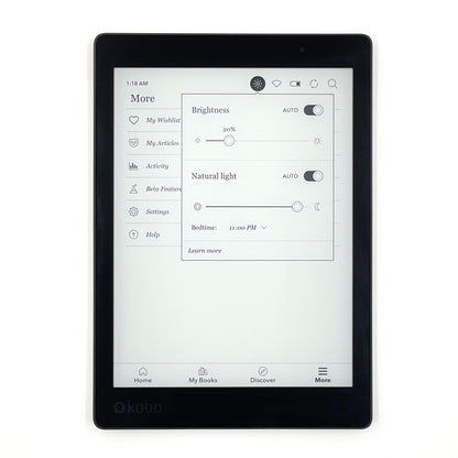 KOBO Aura One 7.8" E-Reader | 300PPI HD Carta E-Ink, IPX8 Waterproof, 8GB WIFI, Two-Color Light