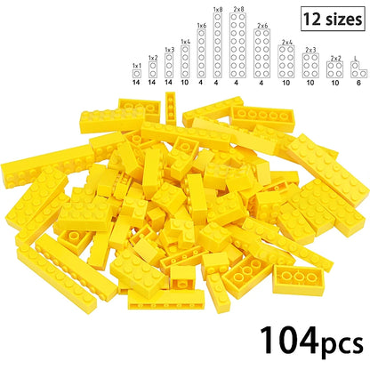 DIY Building Block Wall Figures Bricks - 1x2, 1x3 & 1x4 Small Construction Bricks for Creative Building & Educational Play