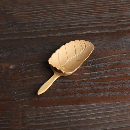 Japanese-Style Natural Bamboo Rattan Tea Scoop – Tea Shovel, Leaves Chooser, Honey & Coffee Spoon, High-Quality Holder