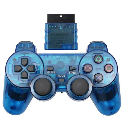 Wireless Gamepad for Sony PS2 – Controller with Double Vibration Shock Joystick for PlayStation 2 & USB PC