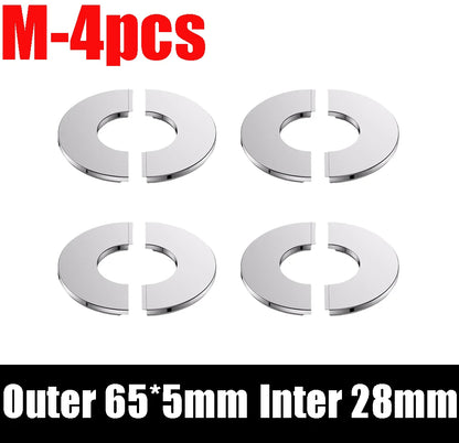 4/1Pcs Stainless Steel Faucet Decorative Cover – Self-Adhesive Shower Pipe Wall Trim for Bathroom & Kitchen Faucet Accessories