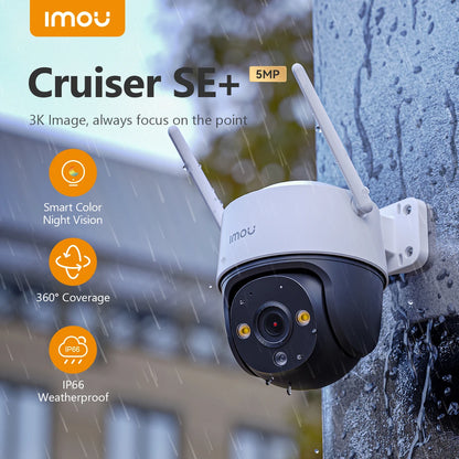 IMOU 11MP Multi-Lens WiFi Security Camera – Outdoor PTZ Surveillance with AI Human/Vehicle Detection & Color Night Vision