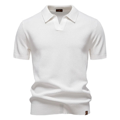 Men's Premium Golf Polo Shirt - 2025 Summer Solid Color Breathable Casual Collared Polo