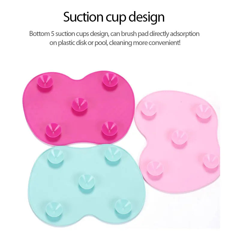 Silicone Makeup Brush Cleaner Pad - Cosmetic Washing Mat for Foundation Brushes - Efficient Cleaning and Scrubbing Tool