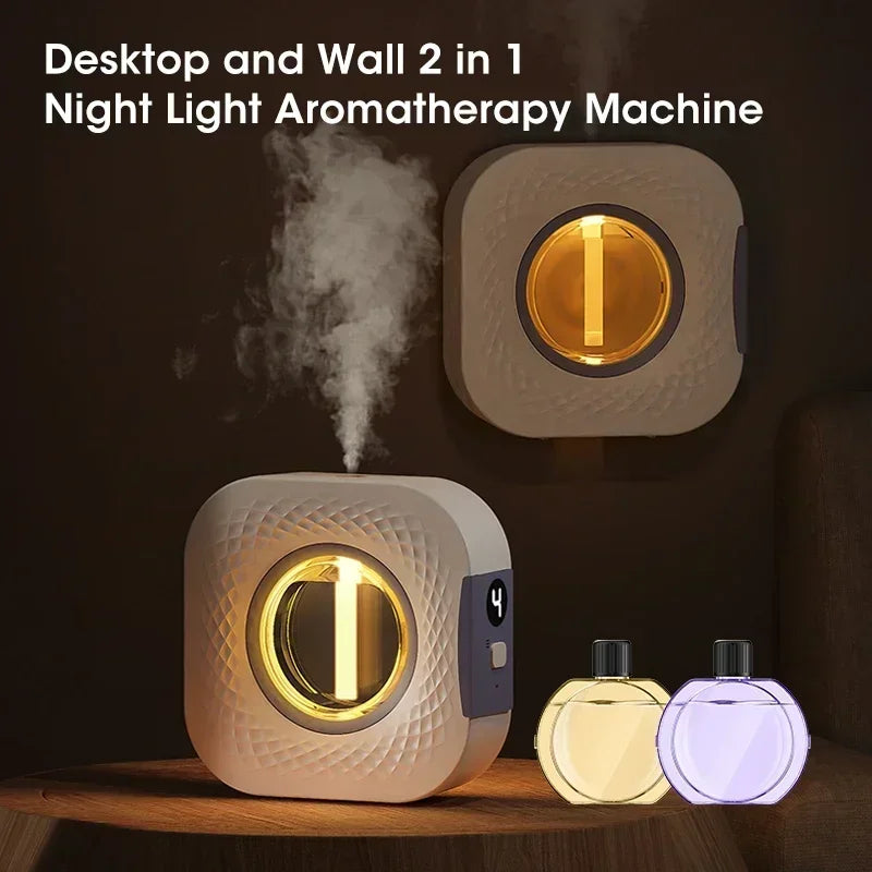 Smart Aroma Diffuser & Air Purifier - Digital Display, 4 Gears, USB Charging, Wall Mount or Tabletop for Living Room