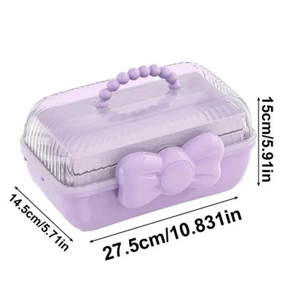 Multi-Layer Hairpin & Jewelry Storage Box — Cute Organizer for Girls’ Hair Accessories and Toys