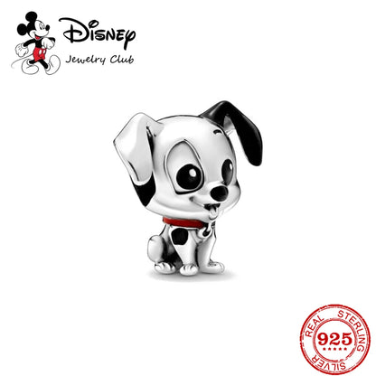 New 925 Sterling Silver Mickey Minnie Vinnie Charm – Beaded Fit for Original Pendant Bracelet, DIY Ladies Jewelry