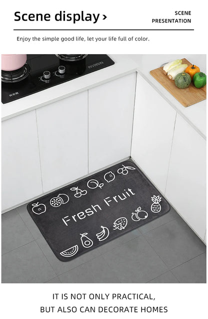 Multi-Purpose Sponge Water Absorption Mat — Anti-Skid, Moisture-Absorbing, Machine-Washable Carpet for Kitchen & Bathroom