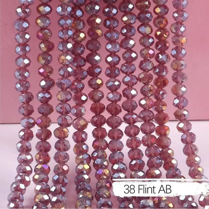 Austria Crystal Rondelle Beads - 2mm/4mm/6mm/8mm Faceted Glass Spacer Beads for DIY Jewelry & Bracelet Making