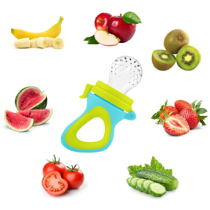 Silicone Baby Feeding Bottle Spoon - Squeeze Cereal Feeder Cup with Pacifier Training Spoon for Newborn Infants