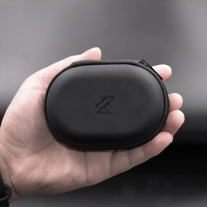 KZ Earphone Case – Portable EVA Zipper Headset Storage Box with Logo, Square Compression Organizer for Headphones