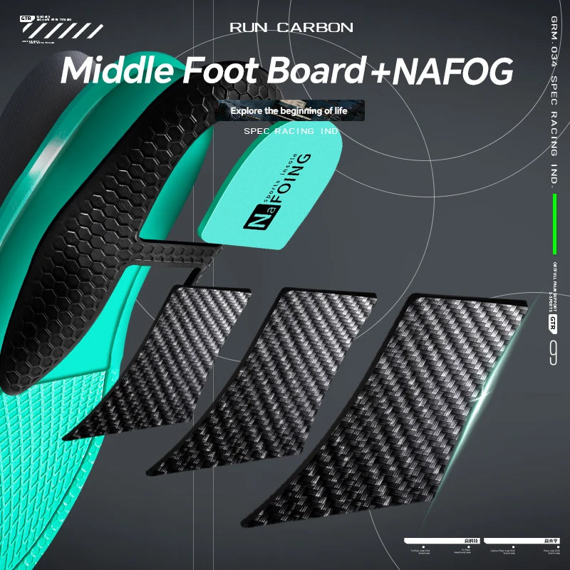 Carbon Plate Arch Support Insoles - Breathable Shock-Absorbing Sport Shoe Inserts for Running & Outdoor Activities