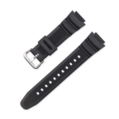 18mm Silicone Watch Strap for Casio G-Shock - Replacement Rubber Band for AE-1000W, AQ-S810W, SGW-400H, W-735H and Compatible Models