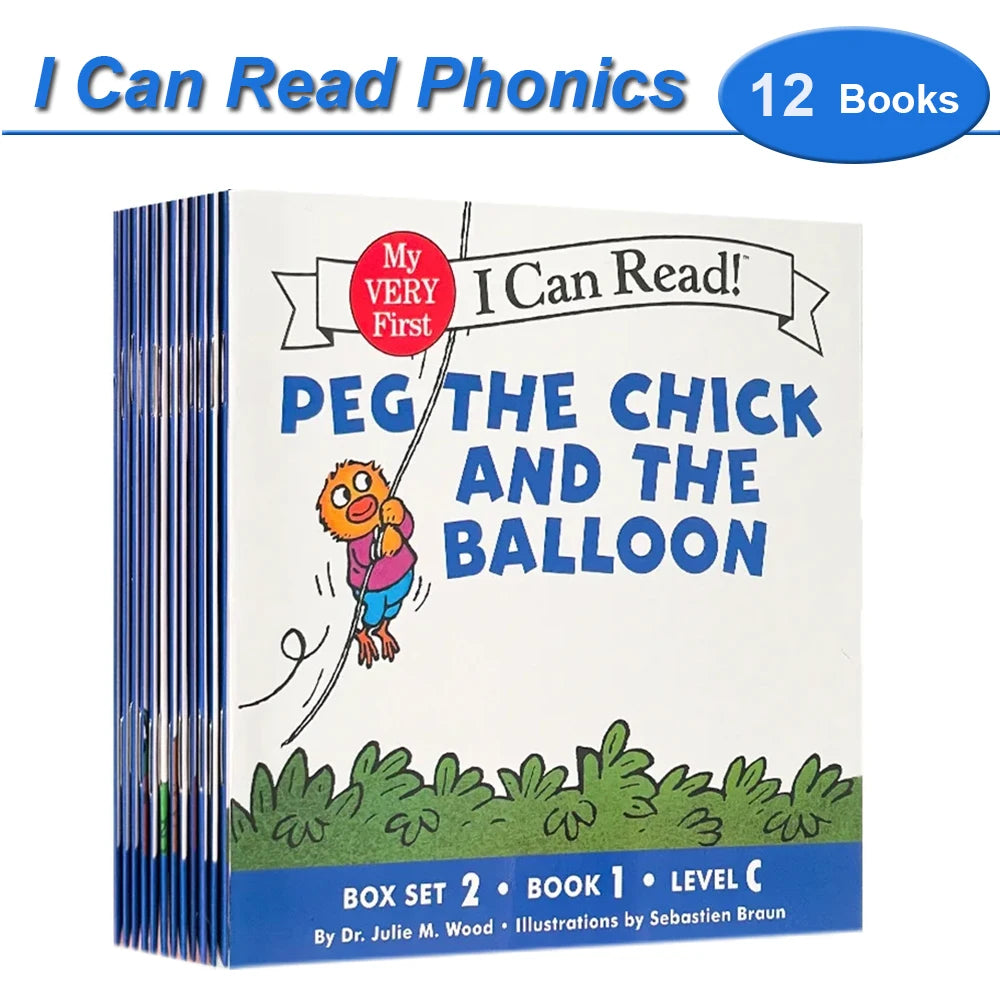 I Can Read Phonics Book Set – 12 Beginner Picture Books for Kids, Early English Reading & Montessori Learning Stories