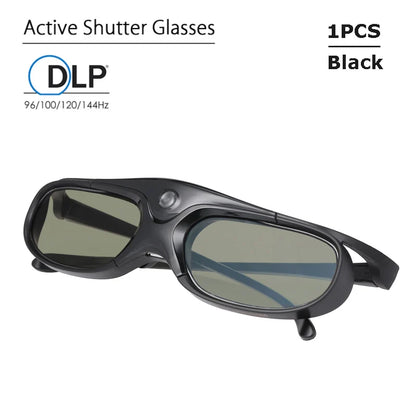 Universal DLP-Link 3D Glasses – USB Rechargeable Active Shutter Eyewear for Projectors | Compatible with Xgimi, Optoma, LG, Acer, BenQ & JMGO DLP-Link 3D Viewing Glasses