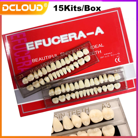 15 Pack Resin Denture Teeth Set – Polymer Dental Training Models for Education, Research & Laboratory Practice
