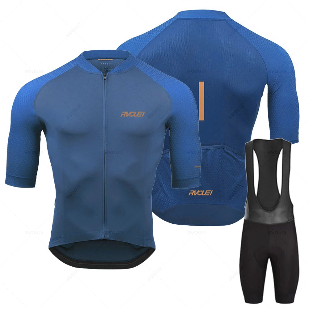 Men’s Pro Team Cycling Jersey Set - Breathable Road Bike Racing Clothing for Cycling & Training