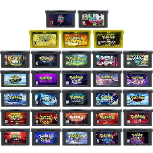 GBA 32-Bit Game Cartridge | Pokemon Series Yellow Sword Shield Arceus Legend Console Card