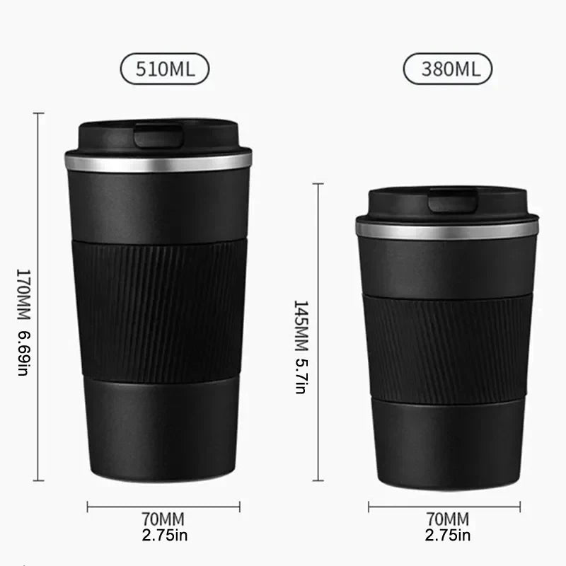 Stainless Steel Coffee Cup - Double Layer Vacuum Insulated Office Mug, Portable Outdoor Car Water Cup, Fashionable Travel Mug