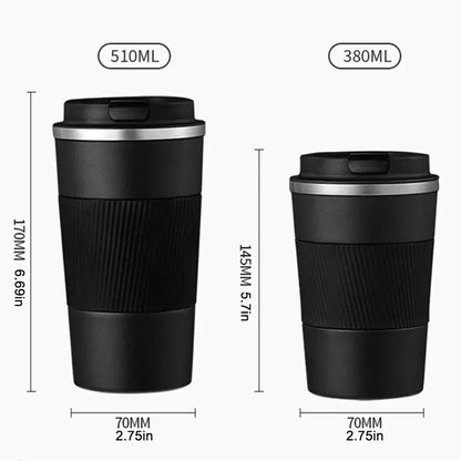 Stainless Steel Coffee Cup - Double Layer Vacuum Insulated Office Mug, Portable Outdoor Car Water Cup, Fashionable Travel Mug