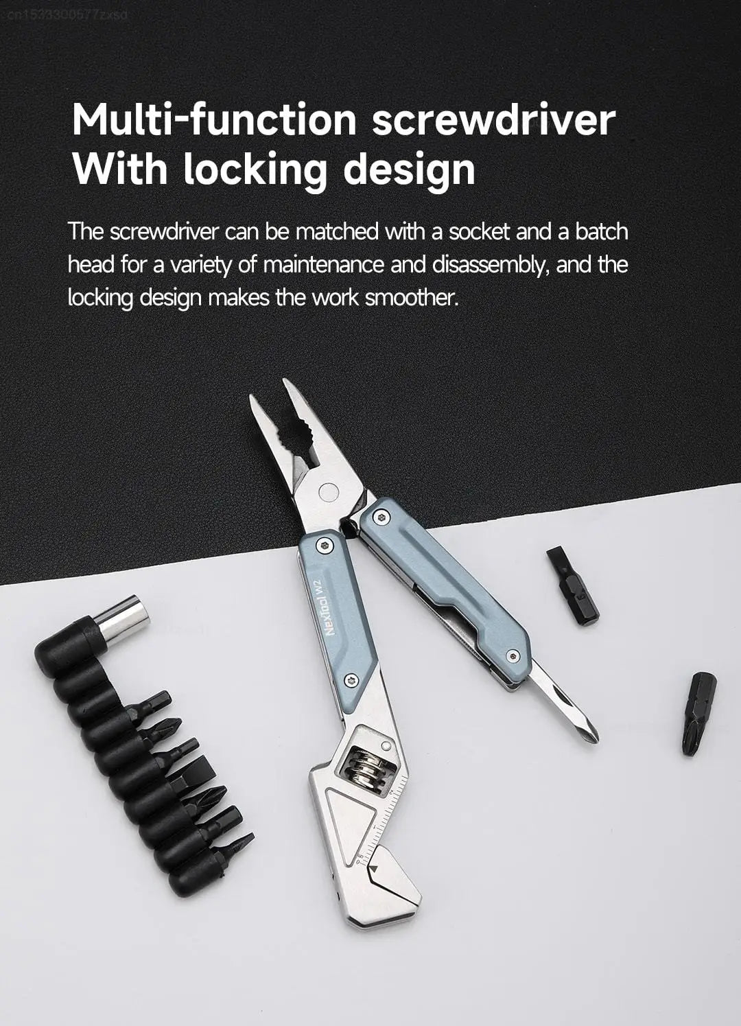 NexTool Light Wrench W2 Multitool – Folding Pliers, Large Spanner, Screwdriver & Portable EDC Home Repair Tool