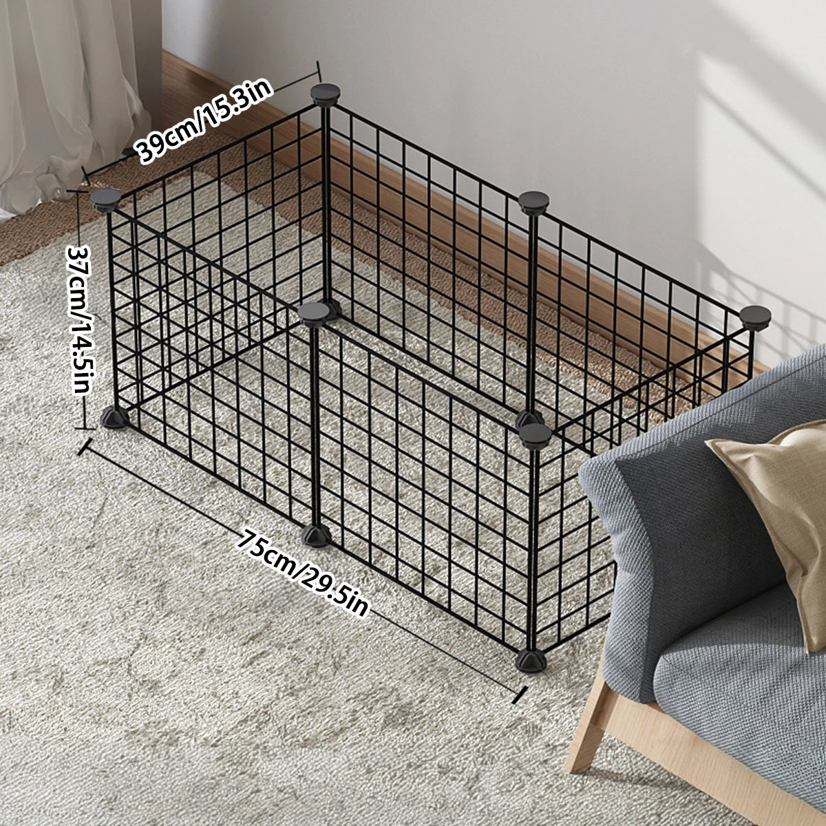 Indoor Dog Cage Wire Mesh Fence – Teddy Pet Escape Barrier