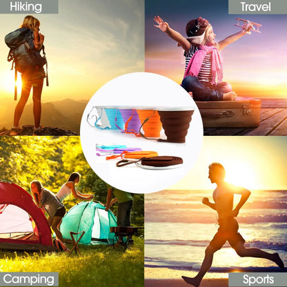 Silicone Foldable Cup - Collapsible Telescopic Cute Water Bottle for Outdoor Travel, Children Cups, Teacups, Ware Jug