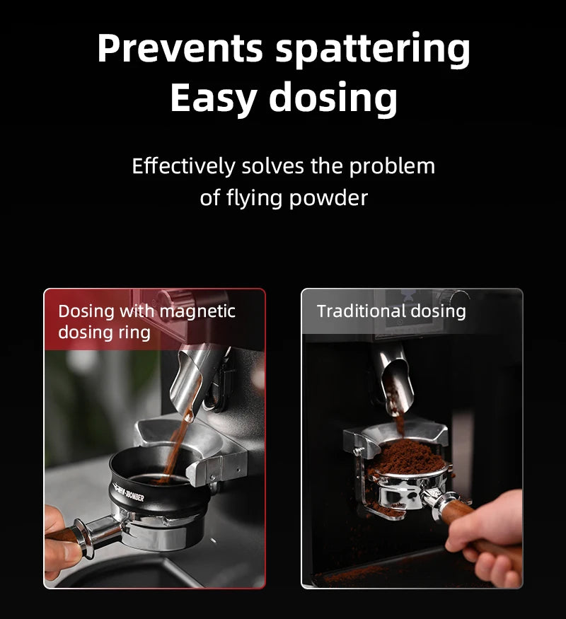 51/54/58mm Magnetic Espresso Dosing Funnel – Coffee Dosing Ring for Portafilter, Barista Brewing Tools