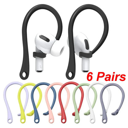 Silicone Ear Hooks for AirPods Pro | Anti-fall Bluetooth Earphone Holder | Sports Earhooks | 1-6 Pairs Accessories