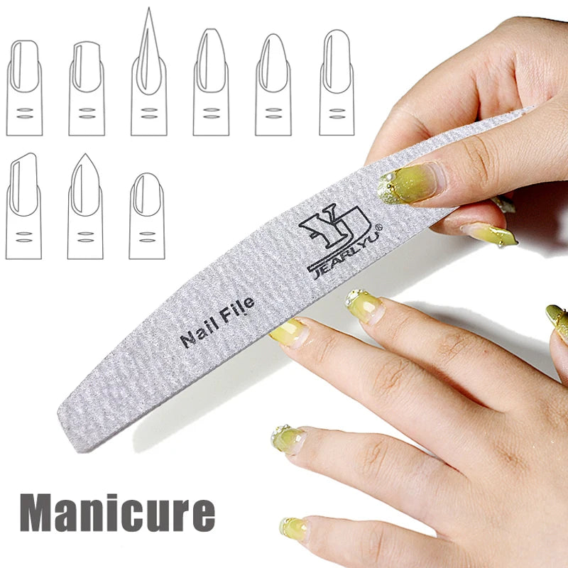 5Pcs Nail File Set – Mixed Colors with 80/100/150/180/240 Grit | Professional Sandpaper Cuticle Remover and Buffer Files