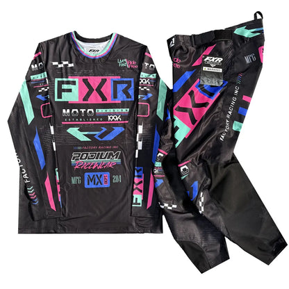 NEW FXR Off-Road Motorcycle Clothing Set – MX Jersey & Pants Combo for Dirt Bike Racing & Motocross