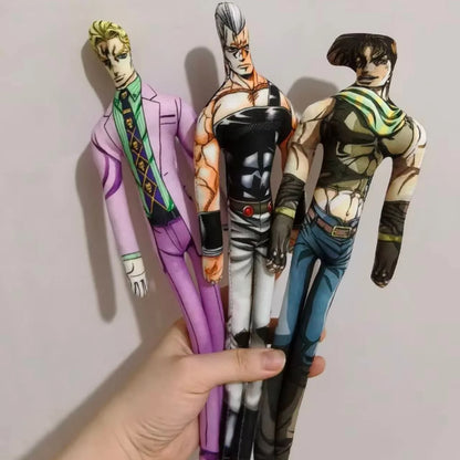 28cm JoJo's Bizarre Adventure Plush Doll - Jotaro, Joseph, Gyro & Johnny Anime Collectible Cosplay Gift