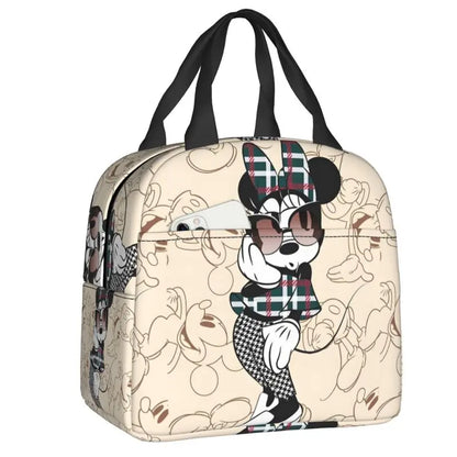 Custom Mickey Mouse Insulated Lunch Bag – Cartoon Thermal Cooler Lunch Box for Kids, Men & Women School Tote