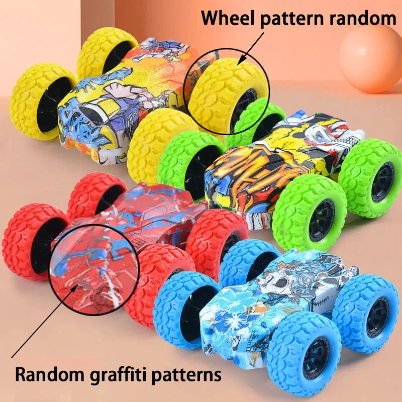 Kids Double-Sided Toy Car - Inertial Off-Road Vehicle with Anti-Collision Safety Design